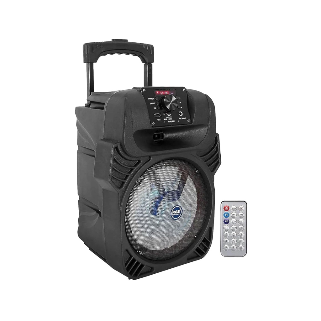 Pyle 8” Portable Bluetooth PA Speaker 500W – Black